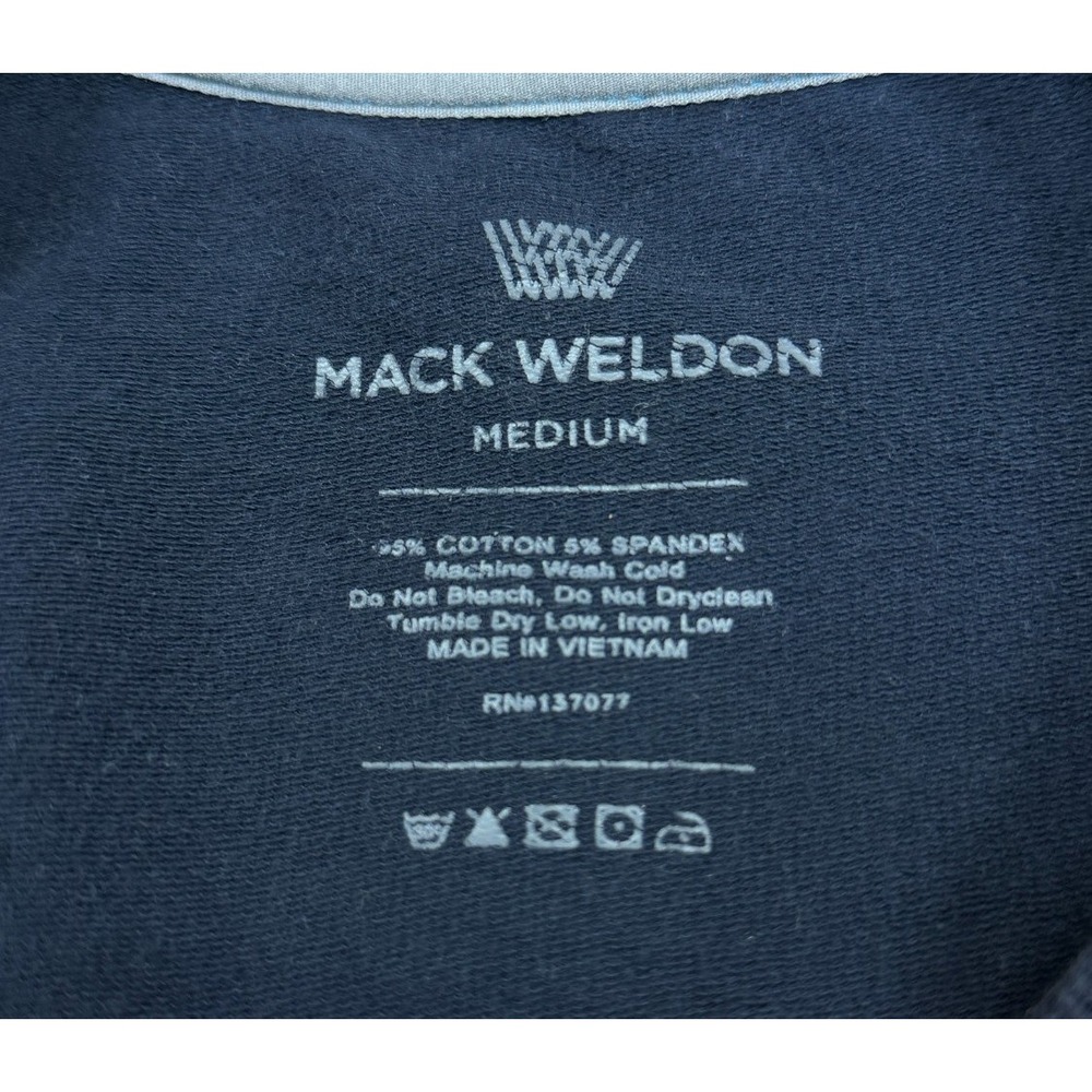 Mack Weldon Sweatshirt Mens M Navy Blue Crewneck Raglan Sleeve Athleisure - Picture 4 of 10